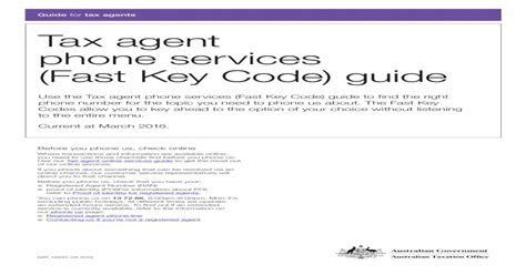tax agent fast key code